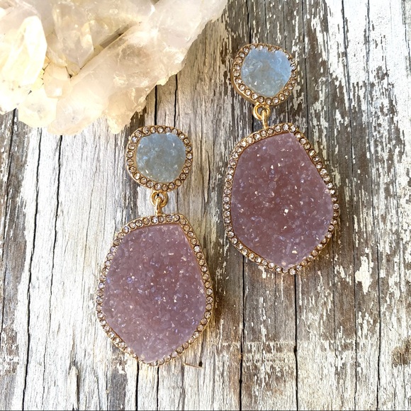 BaubleBar Moonlight Druzy Earrings - Picture 2 of 5